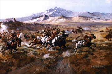  1899 - stage coach attack 1899 Charles Marion Russell